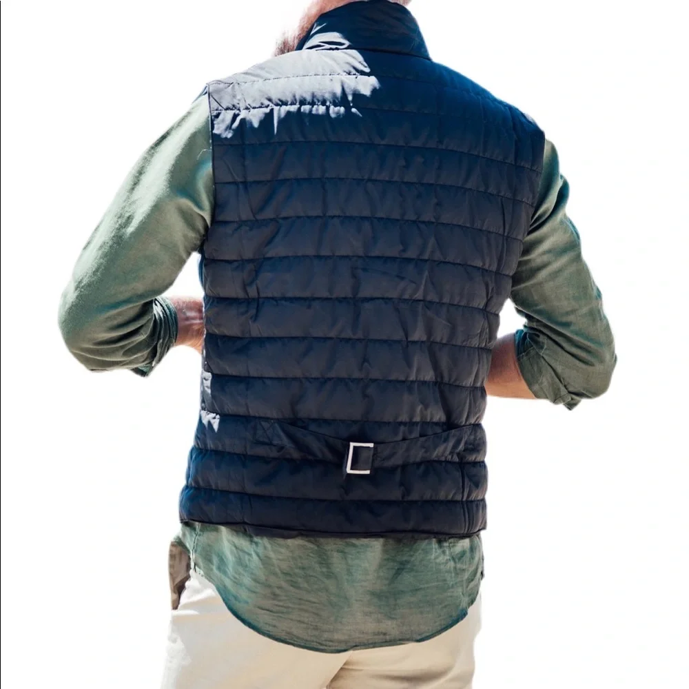 New Arrival! NWT 🇫🇷 Les Canebiers Grey Puffer Vest with Collar - Picture 10 of 10